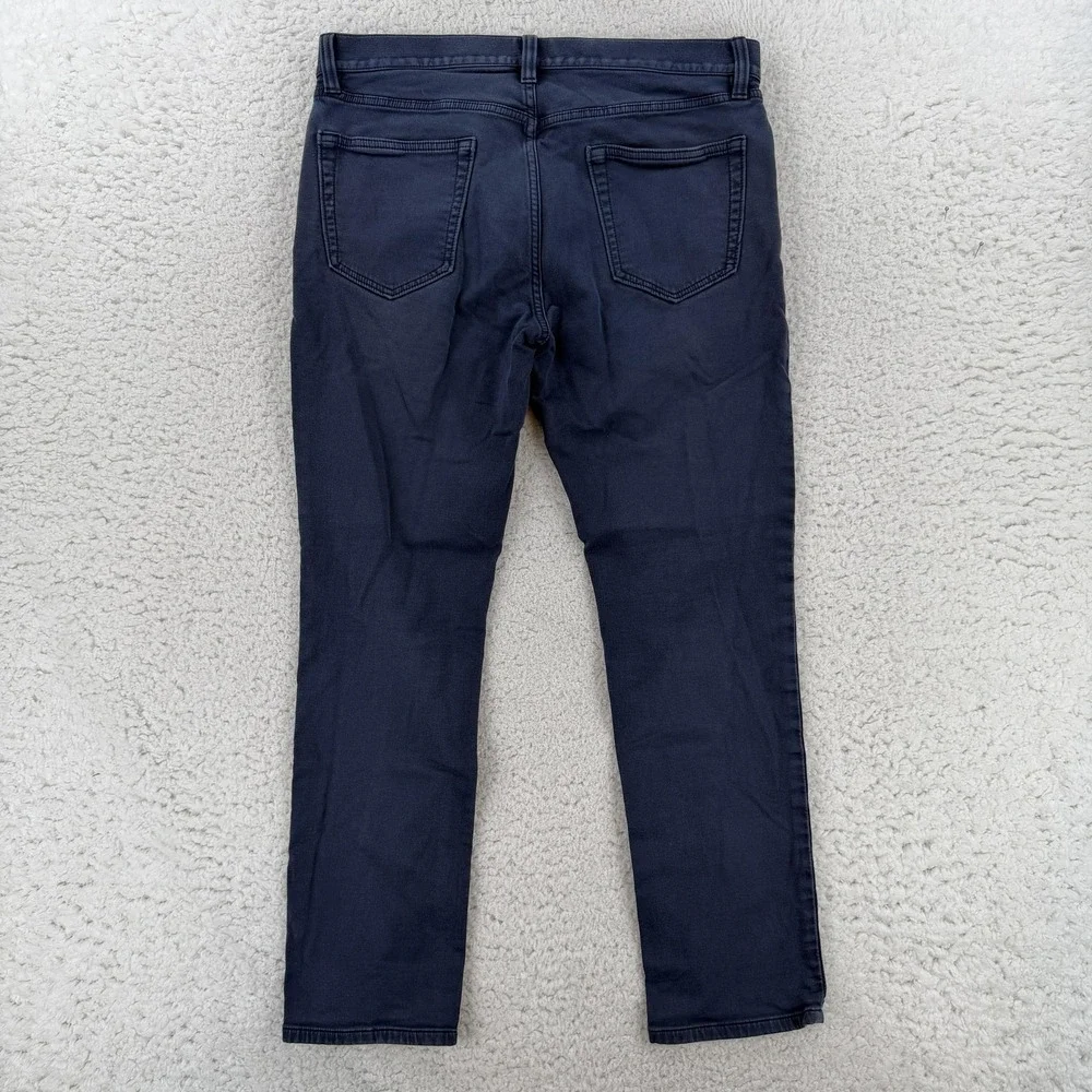 Banana Republic Slim Traveler Jeans Mens 33x30 Navy Slim Tapered Denim Pants